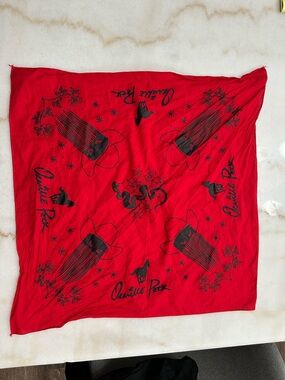 Red Bandana Scarf - Western Print